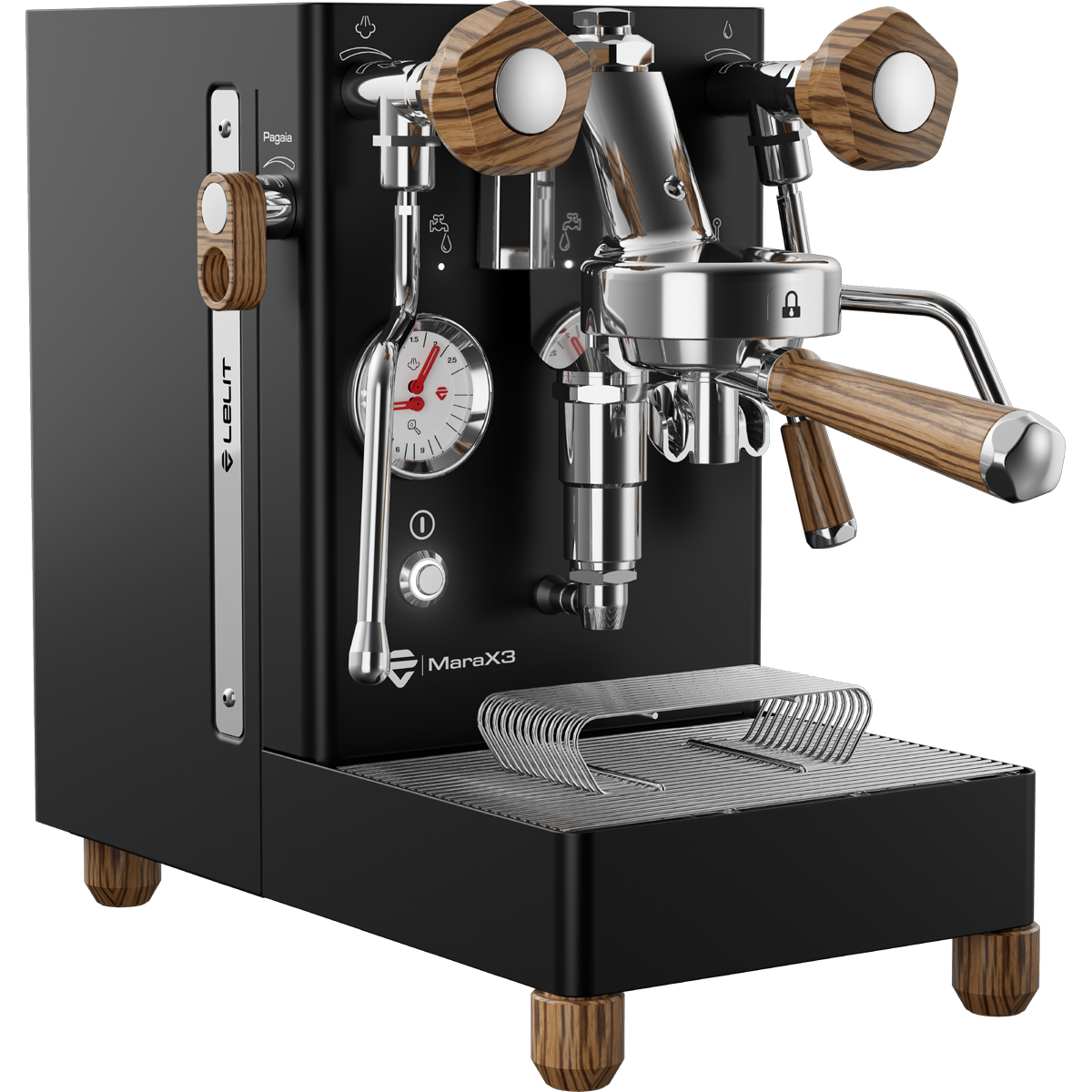 Lelit MaraX espresso machine in black with E61 group head
